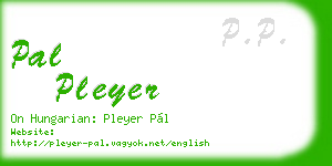 pal pleyer business card